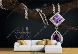 پوستر دیواری سه بعدی طرح زیور آلات