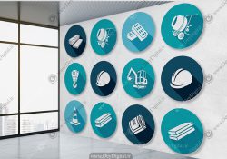 پوستر دیواری سه بعدی برای مصالح فروشی