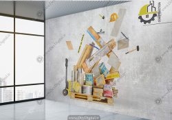 پوستر دیواری برای فروشگاه ابزار آلات ساختمانی