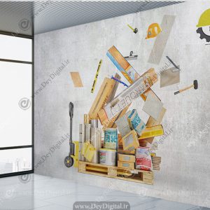 پوستر دیواری برای فروشگاه ابزار آلات ساختمانی