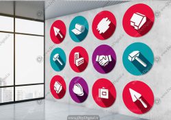 پوستر دیواری برای مصالح فروشی