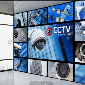 پوستر سه بعدی برای مغازه دوربین مداربسته