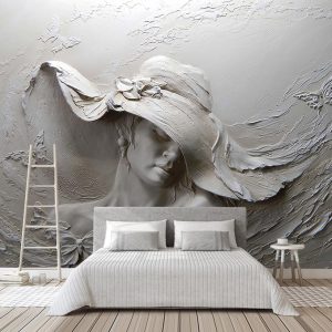 پوستر دیواری طرح بانو کلاه دار