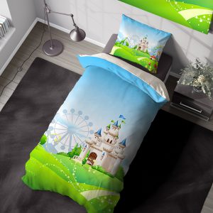ست روتختی کودک طرح قلعه و چرخ و فلک