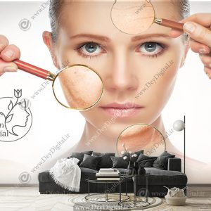 پوستر دیواری طرح ماساژ صورت برای مرکز فیشیال