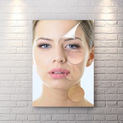 تابلو تخته شاسی طرح چهره برای اتاق فیشیال
