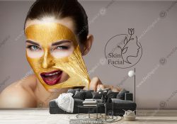پوستر دیواری سه بعدی طرح فیشیال صورت