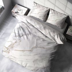 ست روتختی دونفره طرح ماربل سفید