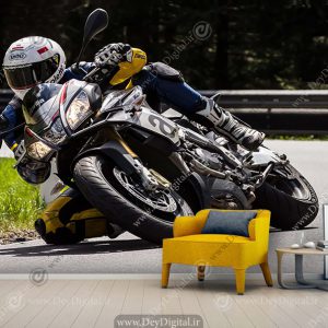 پوستر سه بعدی اتاق نوجوان طرح موتور سنگین