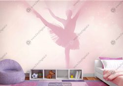 پوستر دیواری اتاق خواب دخترانه طرح رقص باله