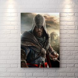 تابلو دیواری گیم طرح بازی assassin's creed با تم تیره