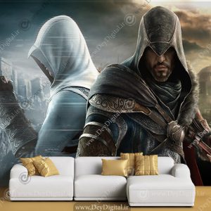 پوستر دیواری بازی های جنگی قدیمی طرح assassin's creed