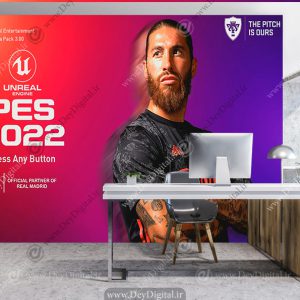 پوستر دیواری گیم نت فوتبالی طرح pes2022
