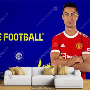 پوستر گیم نت فوتبالی طرح PES رونالدو