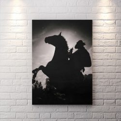 تابلو گیمین بازی red dead با تم سیاه سفید