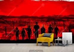 پوستر دیواری بازی های معروف جهان طرع RED DEAD