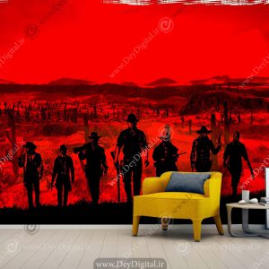 پوستر دیواری بازی های معروف جهان طرع RED DEAD