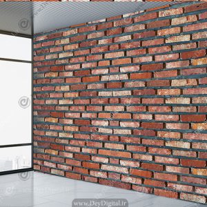 پوستر دیواری آجر طرح رنگارنگ