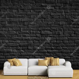 پوستر دیواری آجر سیاه