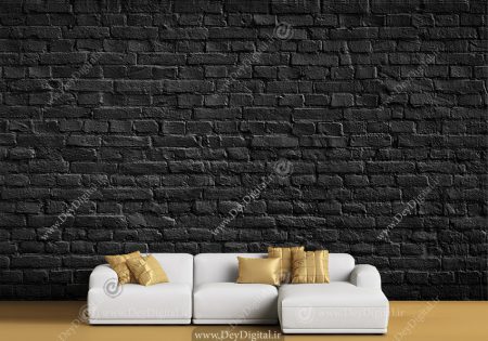 پوستر دیواری آجر سیاه
