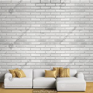 پوستر دیواری آجر سفید
