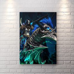 تابلو برای اتاق گیمینگ طرح شخصیت abbdon از بازی dota 2 با زمینه تیره