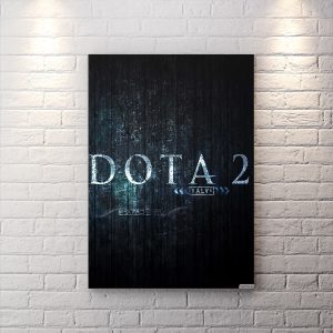 تابلو گیمینگ طرح ساده بازی dota 2 با زمینه تیره