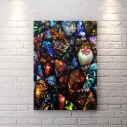 تابلو خاص و خفن گیمینگ طرح گرافیکی بازی dota 2 با تم تیره