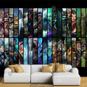پوستر دیواری بازی های کامپیوتری طرح DOTA 2 کد