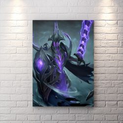 تابلو برای اتاق گیمینگ طرح Voidstorm Asylum با تم بنفش و تیره