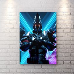 تابلو گیمینگ طرح شخصیت بازی Fortnite با تم آبی و مشکی