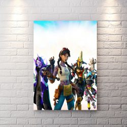 تابلو شاسی گیمینگ طرح Fortnite با زمینه روشن