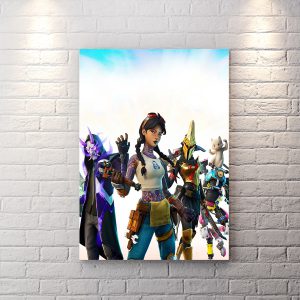 تابلو شاسی گیمینگ طرح Fortnite با زمینه روشن