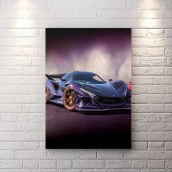 تابلو برای اتاق گیمینگ بازی فورزا طرح ماشین Apollo Intensa Emozione ارغوانی