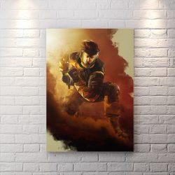 تابلو برای اتاق گیمینگ بازی Rainbow Six شخصیت تام کلنسی
