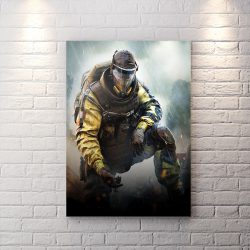 تابلو شاسی گیمینگ بازی rainbow six طرح شخصیت شیر
