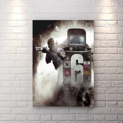تابلو گیمینگ از بازی rainbow six طرح کلت و شاتگان