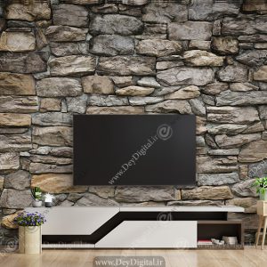 پوستر دیواری سه بعدی سنگی برای پشت تلوزیون