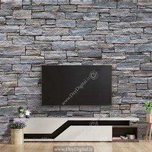 پوستر دیواری سه بعدی طرح سنگ سیاه