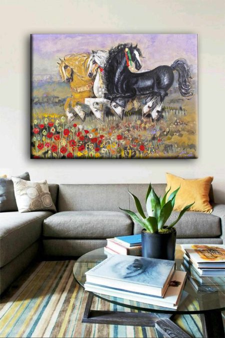 تابلو اختصاصی نقاشی اسب ها