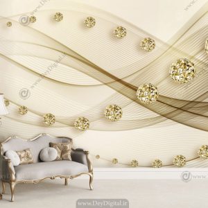 پوستر دیواری سه بعدی گوی معلق Ba-4026