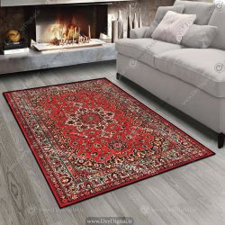 فرش چاپی طرح قالی سنتی قرمز