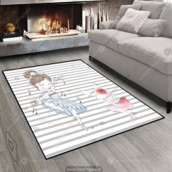 فرش اتاق کودک دختر طرح عروسکی