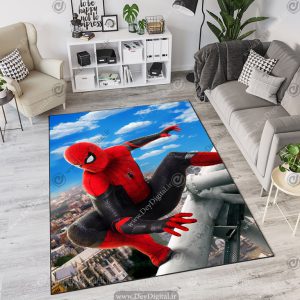فرش چاپی اتاق پسر طرح مرد عنکبوتی
