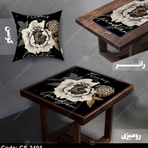 رومیزی و رانر طرح گل کد CS-3401