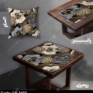 رانر و رومیزی طرح گل کد CS-3402