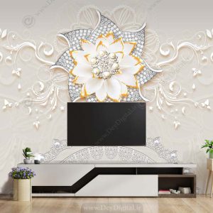 پوستر دیواری سه بعدی پشت تلویزیون