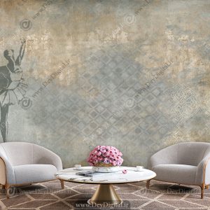 پوستر دیواری طرح پتینه مدرن و بالرین