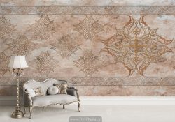 پوستر دیواری طرح پتینه جدید با زمینه کرمی