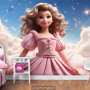 پوستر سه بعدی دخترانه